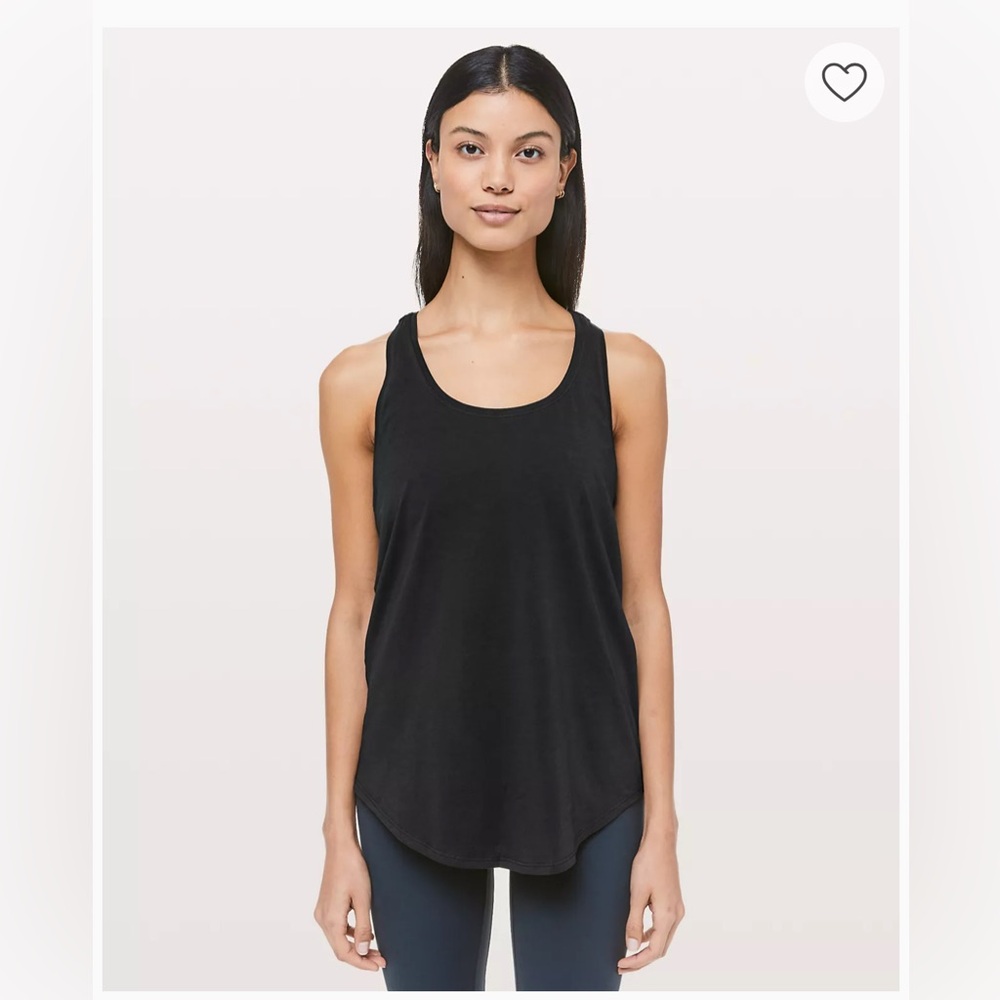 LULULEMON Love Tank Top Pleated SIZE 4 black